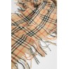 check cachemire fringed scarf