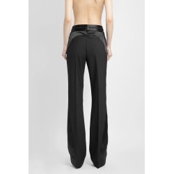 wool bootcut trousers