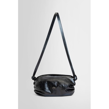 cushion shiny paper cowhide small shoulder bag