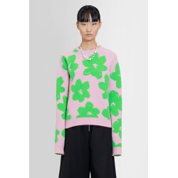 flower graphic virgin wool sweater