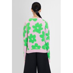 flower graphic virgin wool sweater