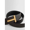 soft grain leather t icon belt