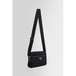 nylon and saffiano leather shoulder bag