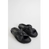 padded leather slides