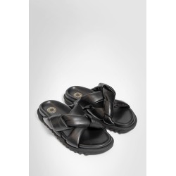 padded leather slides