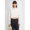 cropped buttondown shirt in cotton poplin