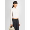 cropped buttondown shirt in cotton poplin