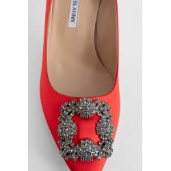 hangisi 90 satin jewel buckle pumps