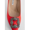 hangisi 90 satin jewel buckle pumps