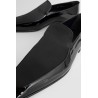 gabriel patent leather and silk satin loafers