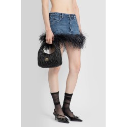 mini skirt with feathers