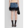 mini skirt with feathers