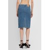 split back denim midi skirt