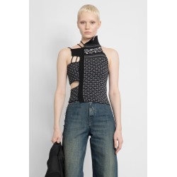 cut-out knit jacquard top