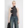 cut-out knit jacquard top