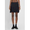 dropped back pleated mini skirt