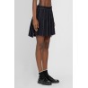 dropped back pleated mini skirt