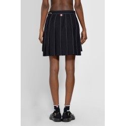 dropped back pleated mini skirt