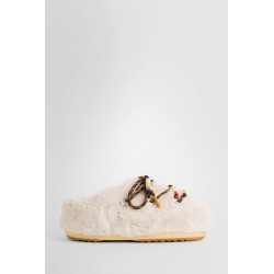 faux fur beades padded snow mules