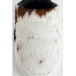 nolace cow print pony mules