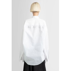 oversized logo pocket shirt in cotton poplin