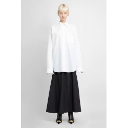 oversized logo pocket shirt in cotton poplin