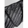 quilted crush large carry all tote bag