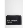 black quote zipped card case