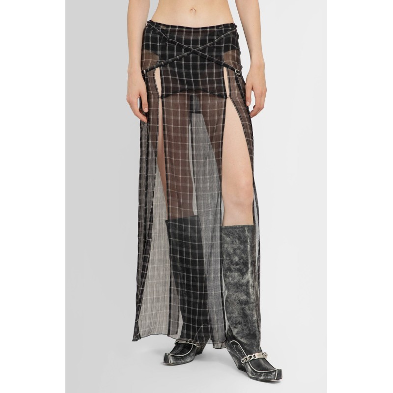 moto check thrall skirt