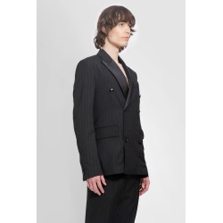 double-breasted pinstripe blazer