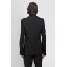 double-breasted pinstripe blazer