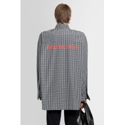 check with logo print oversized shirt