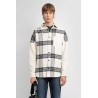 back logo check overshirt