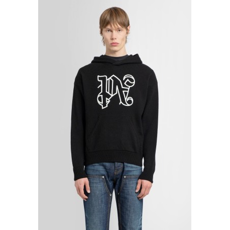 monogram knit hoodie