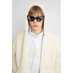 fake shearling zipup hoodie