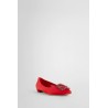 hangisiflat satin jewel buckle flat shoes