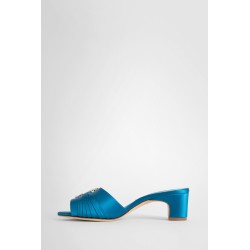 prina satin jewel buckle mules