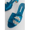 prina satin jewel buckle mules