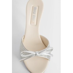 satin crystal bow 85 mules