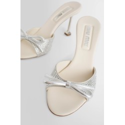 satin crystal bow 85 mules