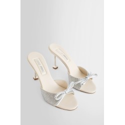 satin crystal bow 85 mules