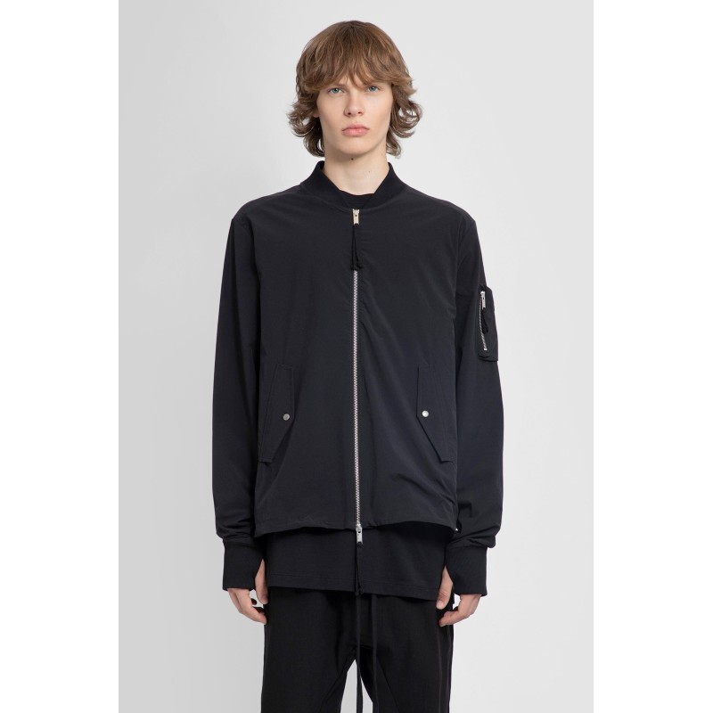 stretch nylon bomber jacket