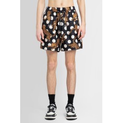 leopard and polka dots silk shorts