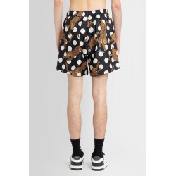 leopard and polka dots silk shorts