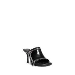 leather peep 85 mules