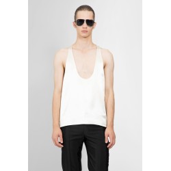 tank top in silk satin crepe