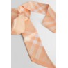 skinny check silk scarf