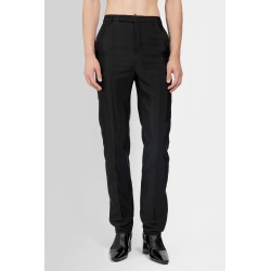 high-waisted pants in faille