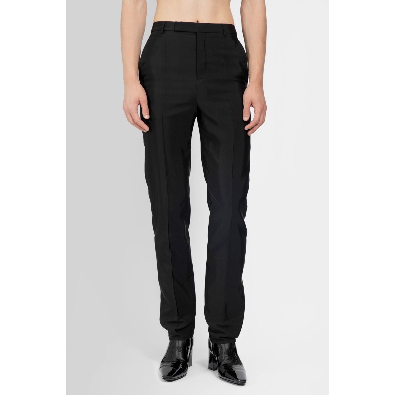 high-waisted pants in faille