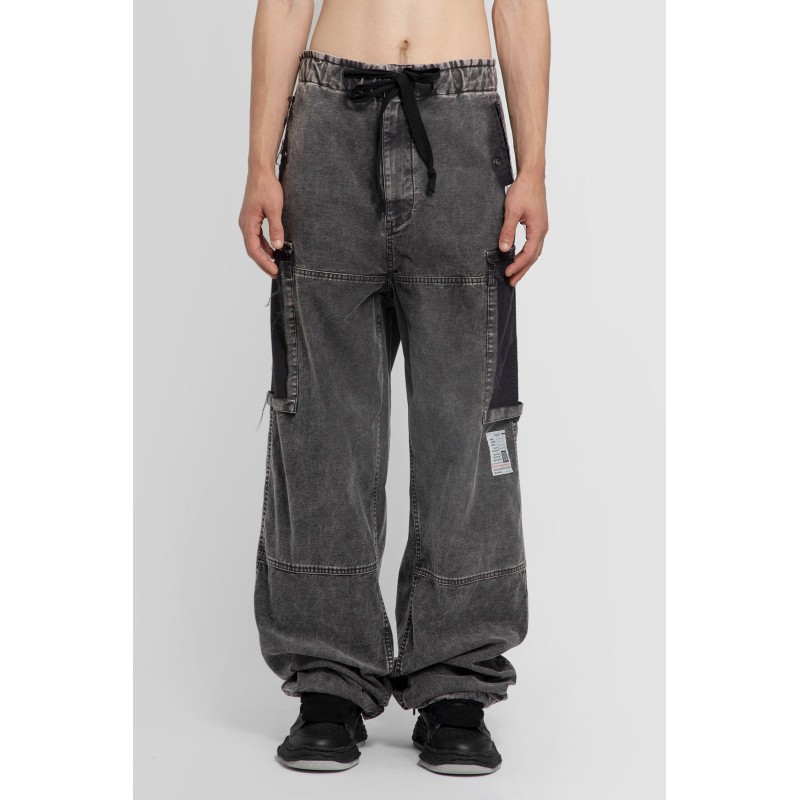 cotton satin cargo trousers